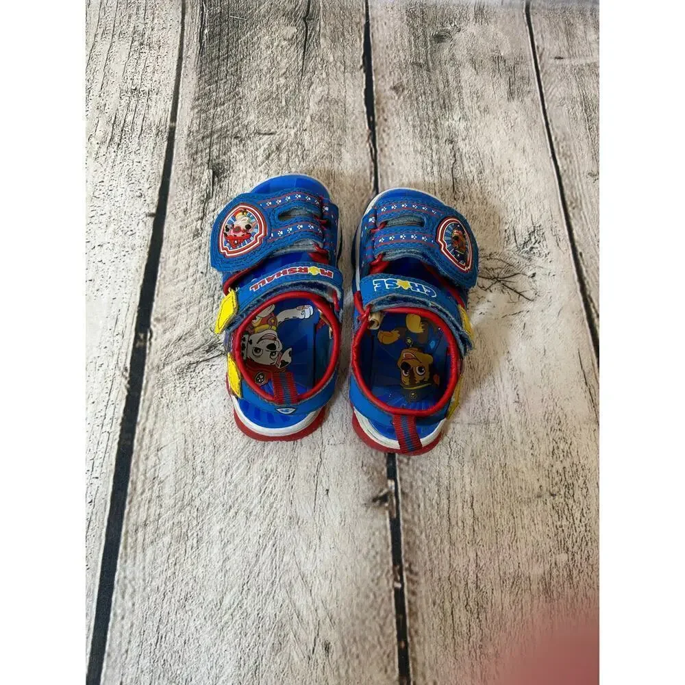 PAW PATROL Boy’s Lighted Open Toe Sandals / Size: 7